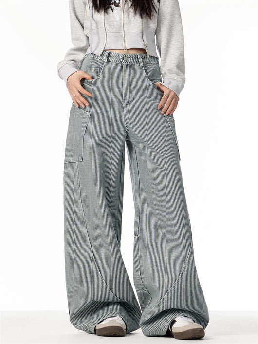 Pantalón Ancho Suelto de Diseño Moderno con Efecto Estilizador - Image 6