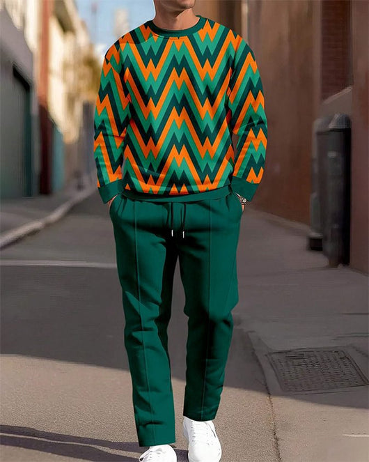 Traje de Cuello Redondo con Estampado Fashion Line para Hombre - Image 13