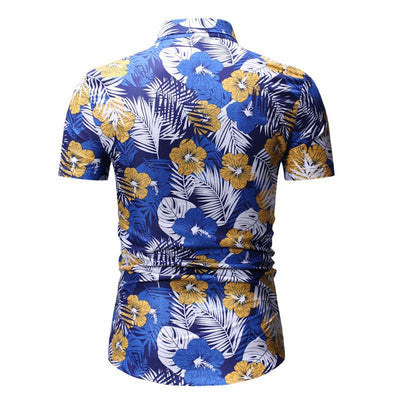 Camisa Floral de Playa para Hombre - Manga Corta de Verano - Image 8