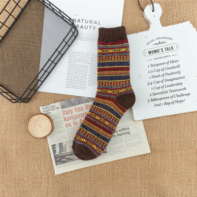 Calcetines Étnicos Acolchados a Cuadros para Hombre - Image 10