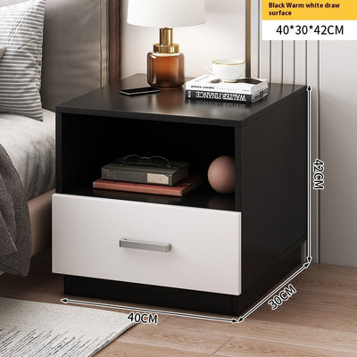 Mesita de Noche Compacta con Estante y Gabinete de Almacenamiento - Image 6
