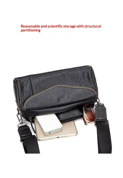 Bolsa Crossbody de Cuero Curtido al Vegetal para Hombre - Estilo Vintage - Image 12