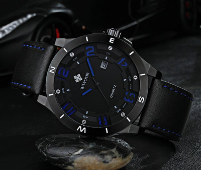 Reloj de Cuarzo Impermeable con Calendario y Caja Negra Mate - Image 13