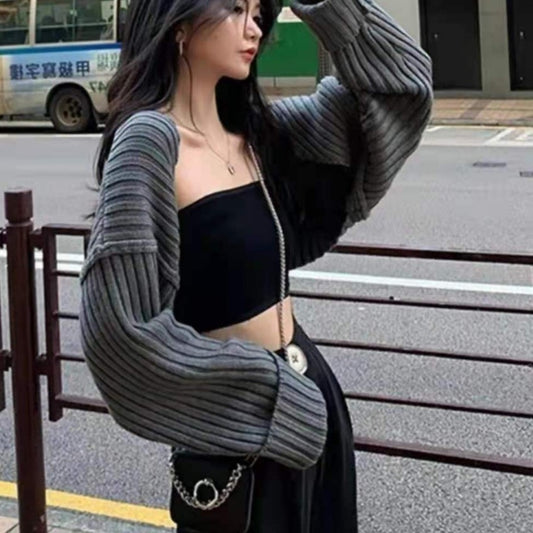 Cardigan Tejido Corto para Otoño e Invierno - Suéter Elegante para Mujer - Image 2