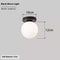 White Light Black Base - 12cm