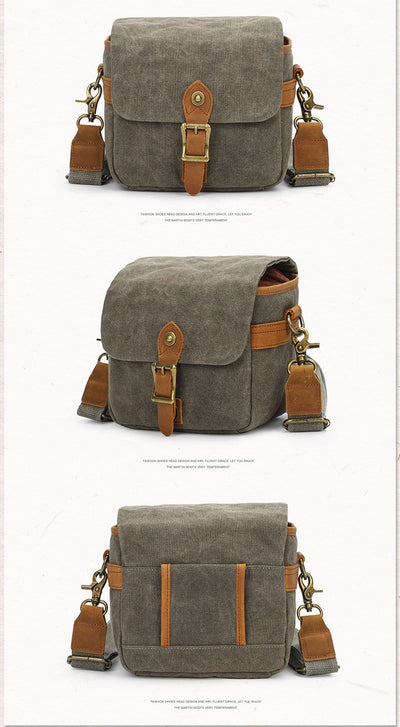 Bolsa para Cámara SLR de Lona de Algodón con Forro Impermeable - Image 19