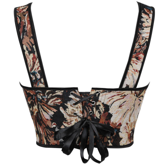 Faja Cinturilla Estilo Francés con Diseño de Espina de Pescado y Amarre Frontal - Image 3