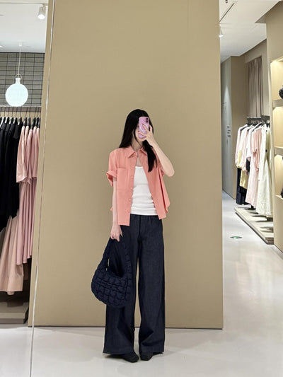Pantalones Vaqueros Anchos con Cintura Elástica y Cordón Ajustable - Image 24