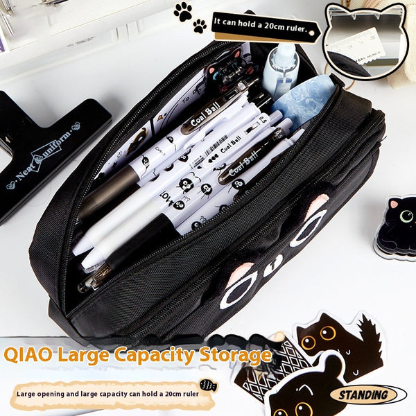 Bolsa de Útiles Gato Fashion Capacidad Grande