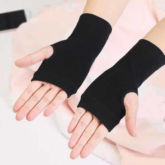 Guantes Deportivos sin Dedos de Algodón - Mitones Tejidos para Invierno