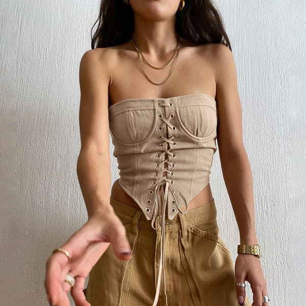 Top Tubo Ajustado con Tirantes para Mujer