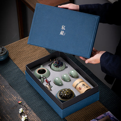 Juego de Té Kung Fu en Caja de Regalo - Cerámica Premium para Negocios - Image 15