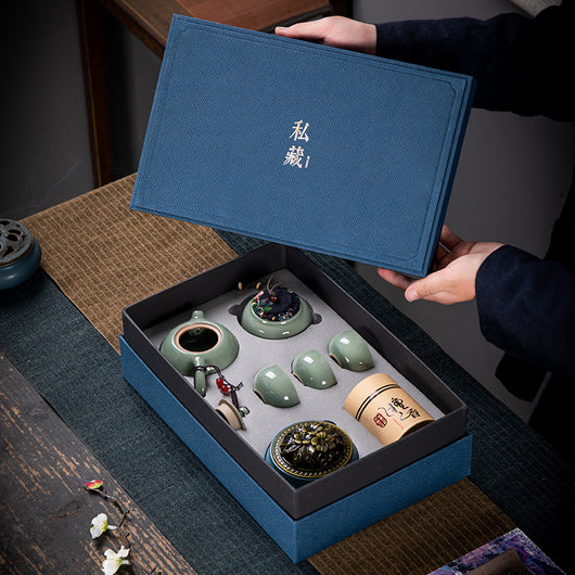 Juego de Té Kung Fu en Caja de Regalo - Cerámica Premium para Negocios - Image 15