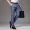 Pantalones Vaqueros Tencel Rectos Hombre Verano Cintura Alta Talla Grande