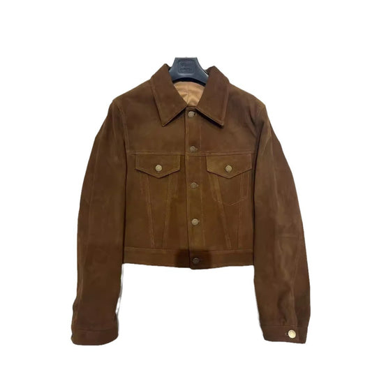 Chaqueta de Cuero Retro Corta - Image 5