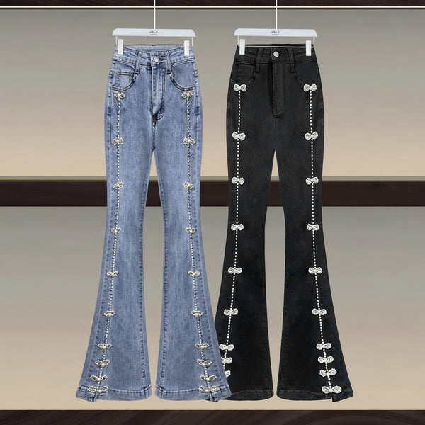 Jeans Negros Talle Alto Ajustados para Mujer