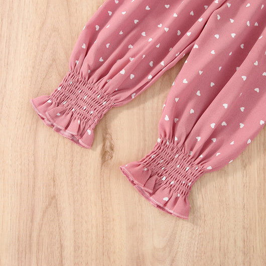 Enterizo Infantil con Tirantes Elásticos y Estampado de Corazones - Image 16