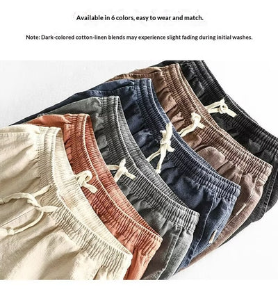Pantalones Casuales de Lino y Algodón para Hombre - Ajuste Versátil - Image 25