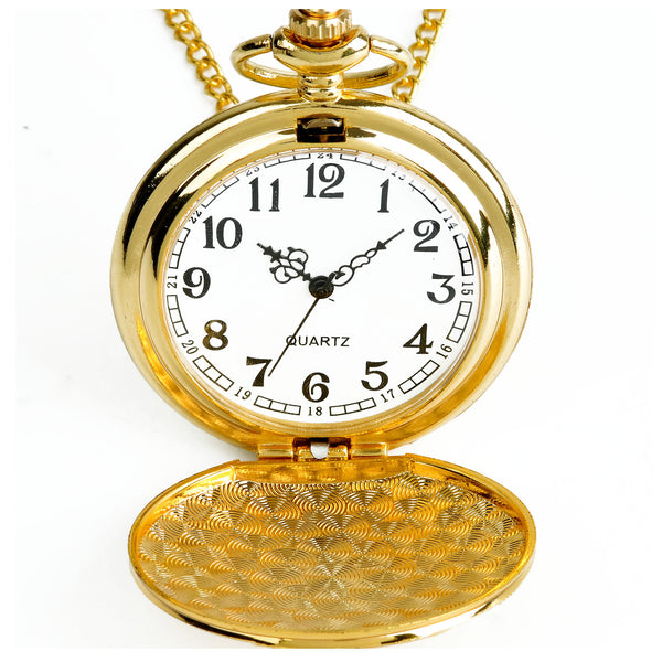 Reloj de Bolsillo Clásico Dorado Grande