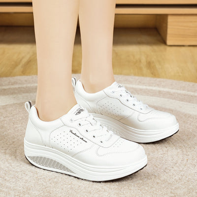 Tenis Deportivos Blancos para Mujer con Suela Gruesa - Image 4