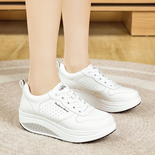 Tenis Deportivos Blancos para Mujer con Suela Gruesa - Image 4