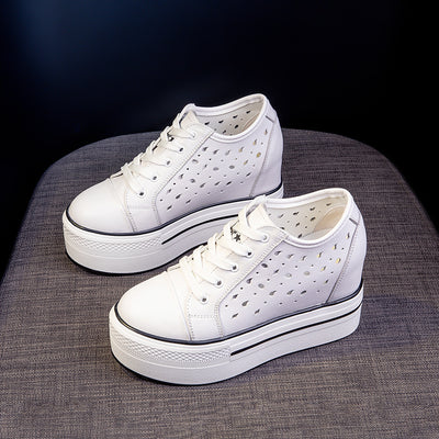 Zapatos Casuales con Plataforma de 9cm y Suela Gruesa Hueca - Image 11