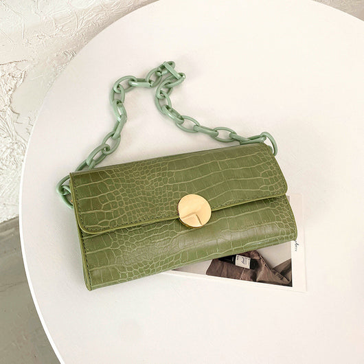 Bolso de Hombro Coreano con Cadena Dorada para Mujer - Image 11