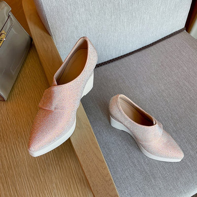 Zapatos de Cuña con Plataforma para Mujer en Azul - Tacón Alto Elegante - Image 5