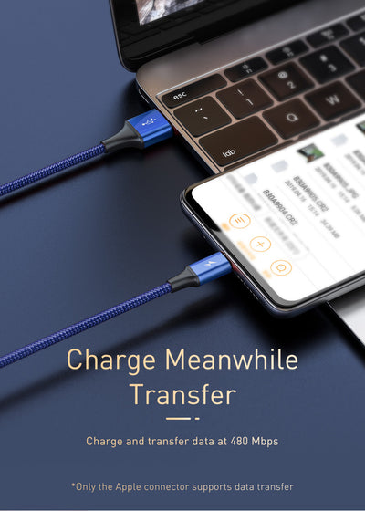 Cable 3 en 1 Rapid Series - iPhone, Android y USB-C Azul Oscuro - Image 23