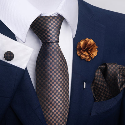 Combo Corbata, Traje y Pañuelo de Bolsillo para Hombre - Juego 8 - Image 61