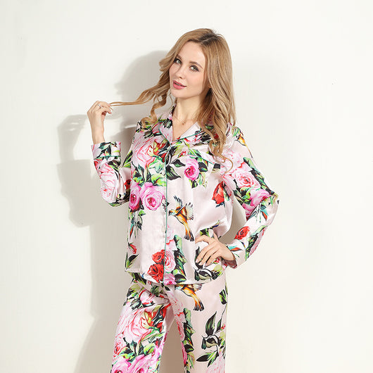 Pijama de Seda Estampado Talla Grande - Ropa de Casa Europea