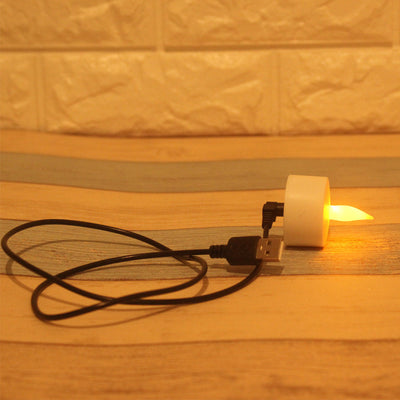 Vela LED Recargable Amarilla con Destello - Image 4