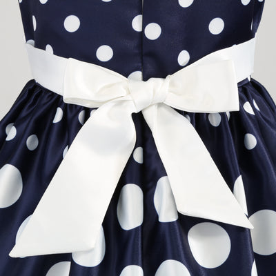Vestido Infantil con Estampado Irregular y Lazo Festivo - Image 27