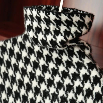 Suéter Cuello Alto Grueso con Textura Pied de Poule - Image 11