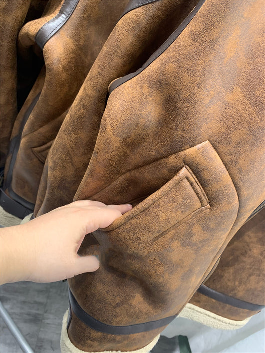 Abrigo de Lana Suelta Estilo Coreano para Mujer - Image 12