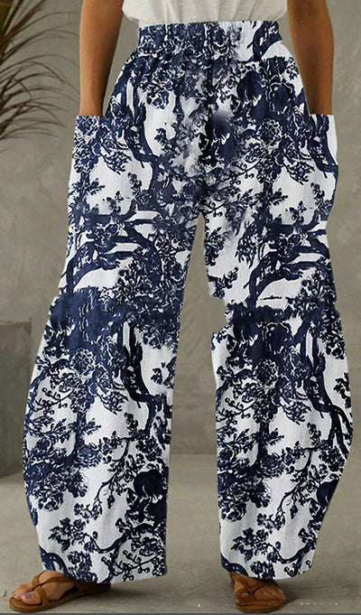 Pantalones Anchos de Algodón y Lino para Mujer - Image 7