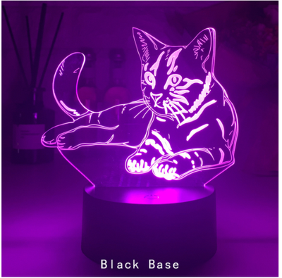 Lámpara de Escritorio 3D Gato con Control Remoto y Luz Nocturna RGB - Image 8