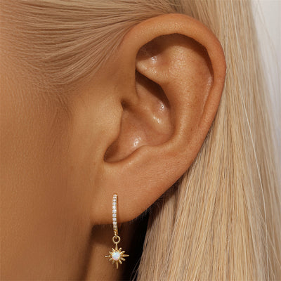 Aretes de Plata Esterlina S925 con Ópalo Azul y Diamantes - Diseño Europeo - Image 33