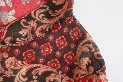 Blusa de Gasa con Hilo Dorado e Insertaciones de Cinta - Image 17