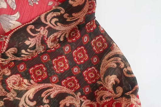 Blusa de Gasa con Hilo Dorado e Insertaciones de Cinta - Image 17