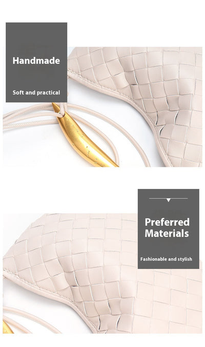 Bolso de Cuero Tejido para Viajes - Bandolera Portátil Estilo Casual - Image 16