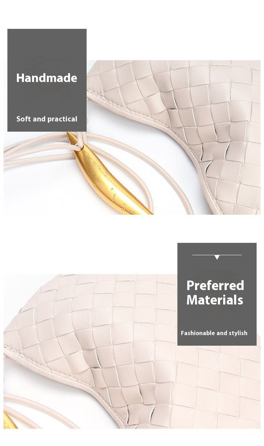 Bolso de Cuero Tejido para Viajes - Bandolera Portátil Estilo Casual - Image 16