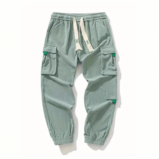 Pantalones de Trabajo Corduroy Talla Grande con Ajuste en Tobillo