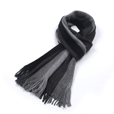 Bufanda Casual de Rayas para Hombre - Cálida y Versátil - Image 3