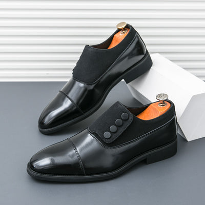 Zapatos de Cuero Slip-On con Punta Redondeada para Hombre - Image 4