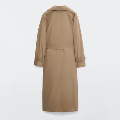 Abrigo Trench Vintage Cruzado para Mujer - Largo Sobre la Rodilla - Image 12