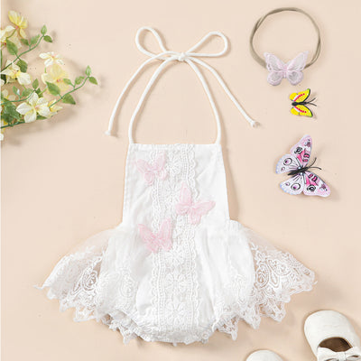 Vestido Princesa Niña con Encaje de Mariposas y Diadema - Image 16