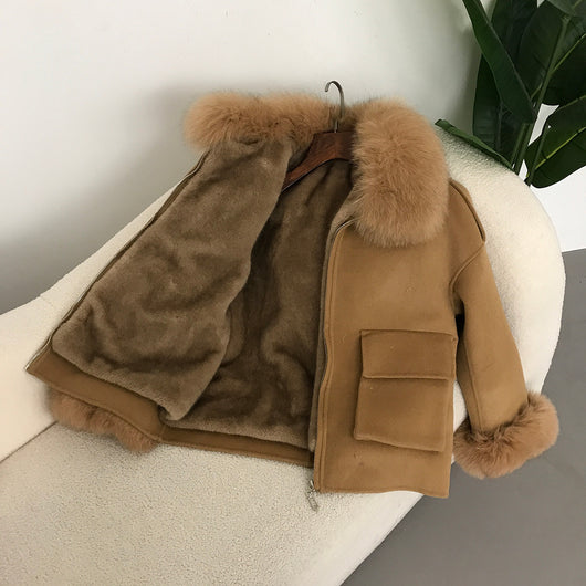 Abrigo de Lana Reversible Grueso para Otoño e Invierno - Image 12