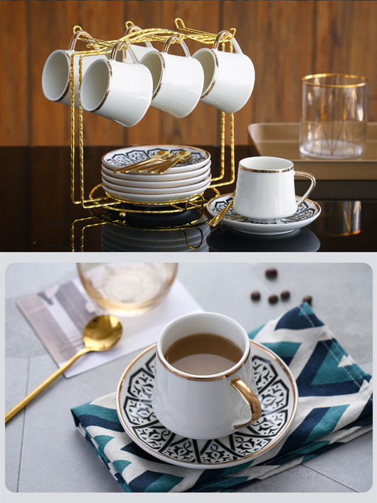 Juego de Taza y Plato de Cerámica Turca para Café - Image 13
