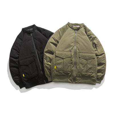 Chaqueta de Trabajo tipo Aviador con Plumón y Cuello de Pie - Image 11